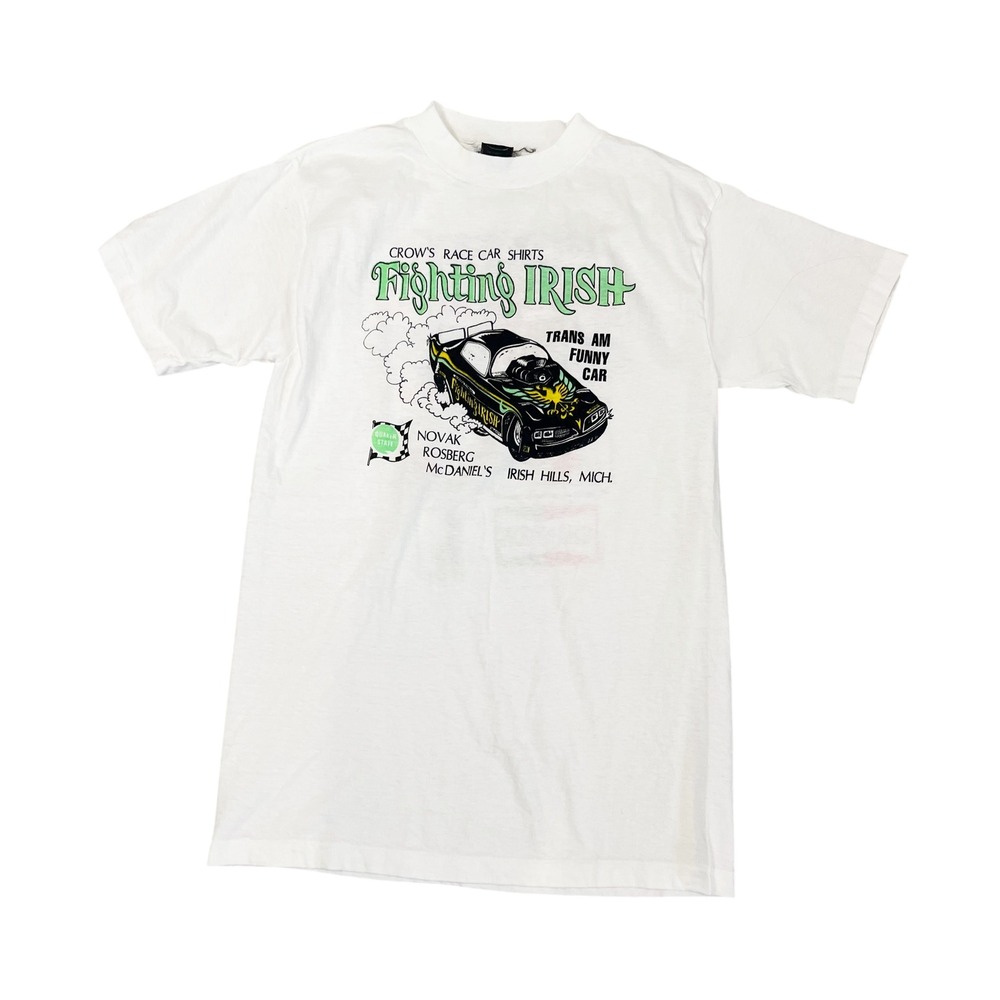 70s Vintage Anvil Fighting Irish Trans Am Funny Car Racing T-Shirt Mens Large